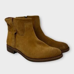 Franco Sarto Womens Malina Whiskey Suede Ankle Boots Bootie Size 10